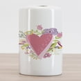 thumbnail image 2 of Romantic Ceramic Toothbrush Holder, Love Lettering Heart and Tulip Lily Flower Bouquets Anniversary Doodle Composition, Decorative Versatile Countertop for Bathroom, 4.5" X 2.7", Multicolor, 2 of 4