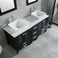 thumbnail image 5 of Wonline 60" Homes & Bathroom 60inch Modern Wood Cabinet with Marble Pattern Countertop Vanity Double Sinks and Mirror, Black, 5 of 8