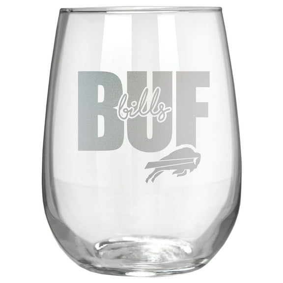 Buffalo Bills Etched 17oz. City Stemless Wine Glass