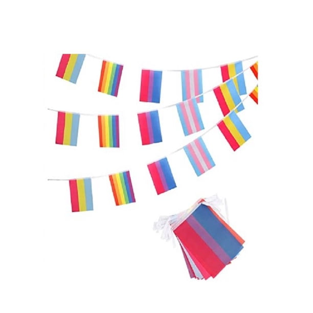 Bandera del arco iris Likrtyny bandera gay de hilo de poliéster 5m 4 patrones Para Estrenar