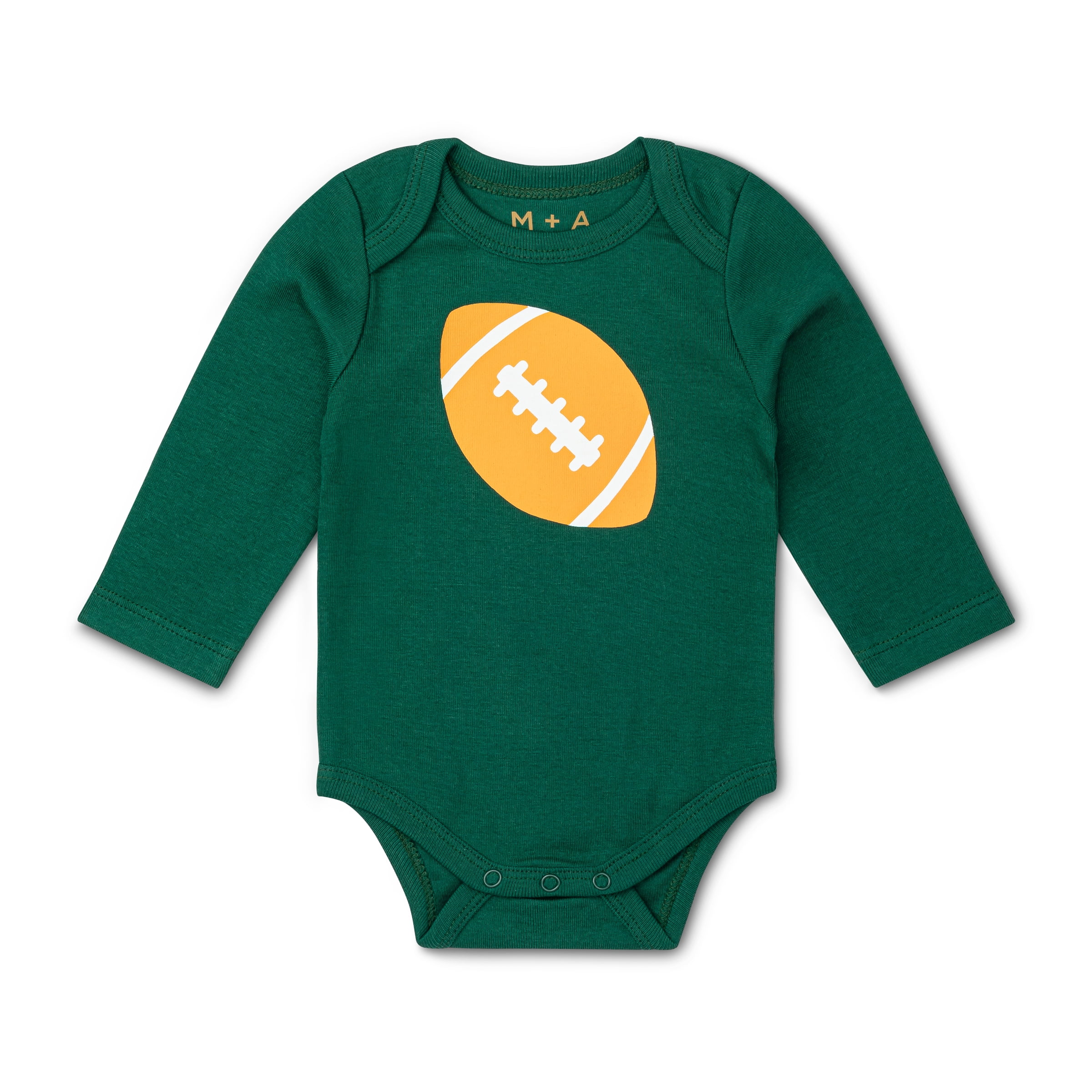 M+A by Monica + Andy Organic Cotton Gender Neutral First Moves Bodysuit + Groove Pant Set, Sizes Newborn -24 Months
