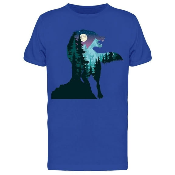 Forest On A Wolf Silhouette T-Shirt Men -Image by Shutterstock, Male Large