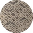 thumbnail image 1 of Ahgly Company Machine Washable Indoor Round Abstract Coffee Brown Area Rugs, 6' Round, 1 of 1