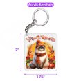 thumbnail image 5 of Happy Thanksgiving Ragdoll Give Thanks Fall Beanie Scarf Welcome Acrylic Keychain Cat Lover Kitten Owner Gifts Idea Collar Charm Tag Keyring - 00020, 5 of 5
