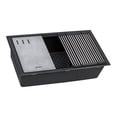 thumbnail image 3 of Ruvati 33-inch Undermount Workstation Granite Composite Kitchen Sink Matte Black - - 33" x 18-1/2" - 33" x 18-1/2, 3 of 5