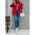 thumbnail image 3 of Solid Color Distressed Jacket, Red, Small, 3 of 5