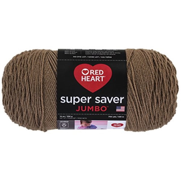 Red Heart Super Saver Jumbo Yarn, Cafe Latte