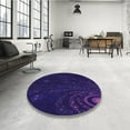 thumbnail image 3 of Ahgly Company Indoor Square Patterned Purple Amethyst Purple Area Rugs, 8' Square, 3 of 6