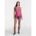 thumbnail image 2 of No Boundaries Lace Godet Tank Top, Women’s XXS-XXL, 2 of 5