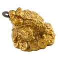 thumbnail image 3 of Lucky Money Frog/sapo Feng Shui Sapo/Rana Estatua Del Cuenca Del Tesoro Con Moneda, Rana China Dorada Atrae Riqueza Y Buena Suerte Para La Decoración Del Hogar De La Oficina(6.5 x 6 x 5cm-Oro), 3 of 14