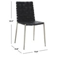 thumbnail image 6 of SAFAVIEH Rayne Woven Dining Chair, Black/Silver, Set of 2 (15.8 in. W x 19.8 in. D x 33.5 in. H), 6 of 14