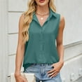 thumbnail image 6 of Womens Tank Tops 2025 Loose Fit Casual V Neck Shirts Flowy Sleeveless Summer Tops Green L, 6 of 7