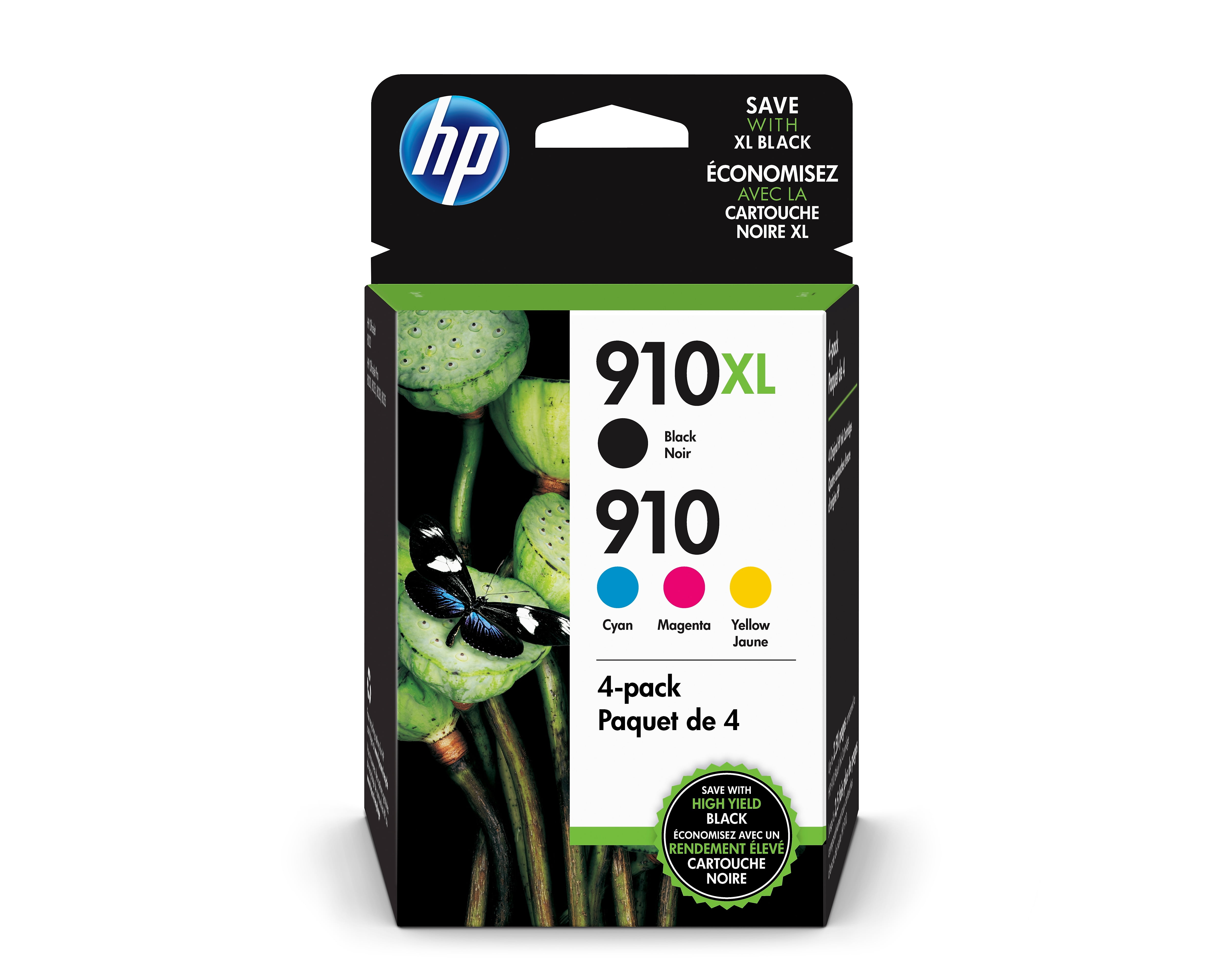 Hp 910xl 910 black high yield 24388284 walmart walmart