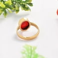 thumbnail image 3 of Natural 925 Sterling Silver Gold Plated Round Cut ruby ring, July birthstone ring gemstone ring, proposal ring for women Wedding Gift Ring, 3 of 3