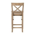 thumbnail image 6 of Linon Torino 24" Mid Back Indoor Cross Back Folding Wood Counter Stool, Graywash/Beige, 6 of 9