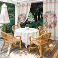 thumbnail image 4 of Outdoor Curtains for Patio Waterproof, Happy Easter Outdoor Privacy Panels Grommet, Spring Flower Pastoral Butterfly Retro Beige Blackout Outside Curtains for Porch/Cabana 54"x95", 2 Panels, 4 of 8