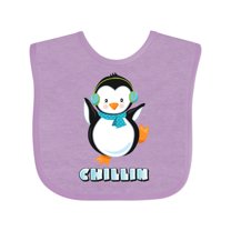 Inktastic Chillin Penguin Boys or Girls Baby Bib