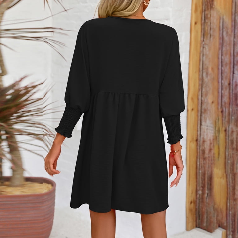ladies fall dresses Zeagoo Womens Long Sleeve Fall Dresses with Pockets