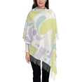 thumbnail image 1 of Foulard à Franges pour Femmes, Long Châle Lilas Magnifique, Léger et Chaud, 1 of 6