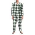 thumbnail image 3 of Fuzoiu Scottish Checkered Print Men's Long-Sleeved Pajama,Lounge Button Down Nightwear,Mens Notch Collar Pajama Set -Large, 3 of 7
