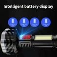 thumbnail image 6 of LED Flashlight USB Rechargeable Outdoor Torch | 5 Modes Strong Light Floodlight Side Light | Waterproof Handheld Lighting | Battery Display | 18650 Li-ion | ABS | 1 Pack | 6.1x2.95x1.57 in, 6 of 6