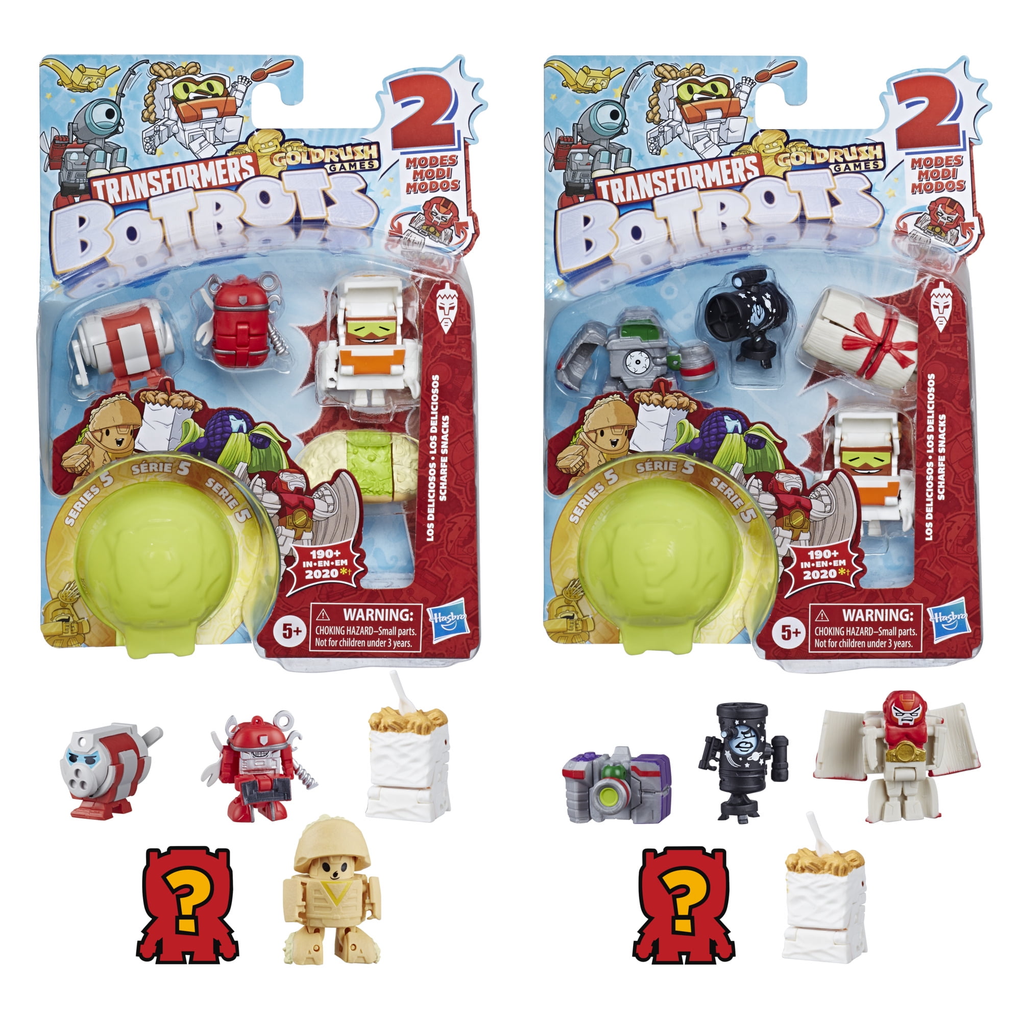 Mystery 2-In-1 Figures Transformers Toys BotBots Series 5 Los Deliciosos 5-Pack 