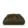 Women Pre-Owned Authenticated Bottega Veneta The Pouch Calf Leather Brown Clutch Bag