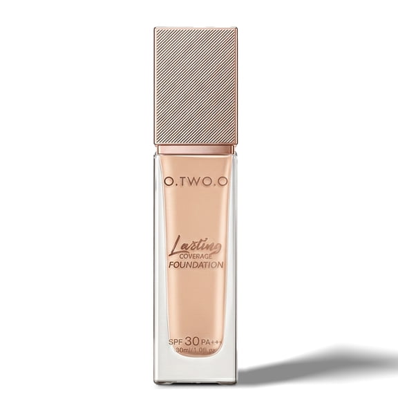 O.TWO.O HC004 Full Coverage Foundation – Oil-Control Waterproof Matte Vegan Liquid Makeup, Warm Ivory