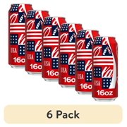 (6 pack) Coca-Cola Soda Pop Can, 16 fl oz