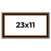 23x11 Frame Gold Brown Plein Air Vintage Solid Wood Picture Frame | 1.75 Inches Moulding Width |
