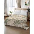 thumbnail image 3 of California King Size Flat Sheet Only, Sage Green Yellow Botanical Soft Brushed Microfiber Bed Sheets, Vintage Spring Summer Hotel Quality Breathable Bedding Top Sheet, Easy Care, 108"x98", 3 of 9