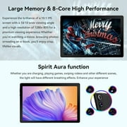 AEEZO 10.1 Inch Tablet with Audio Speaker Base, 14GB RAM 64GB ROM, Octa-Core Tablet PC, WiFi 6 Bluetooth 5, Black