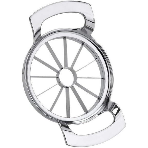 LQQBOX 4.72 Inch Extra Large Apple Slicer with 12 Blades - Professional Heavy Duty Apple Cutter -304 Stainless Steel Apple Corer Tool - Sharp Apple Slicer and Corer - Easy to Use - Dishwasher Safe