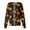 Ginger_0021_#A16, variant on Homozy Halloween Pumpkin Scrub Jackets Woman Long Sleeve Plus Size Print Scrub Jackets with Pockets Snap Front Loose Fit Nurse Scrub Ginger XL