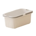 thumbnail image 2 of Cubo de limpieza para , contenedor de almacenamiento resistente que ahorra espacio, cesta de lavandería portátil, cubo de agua para jardinería, Blanco grisáceo, 2 of 8