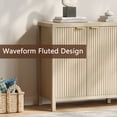 thumbnail image 5 of AODAILIHB Storage Cabinet Wood, Buffet Coffee Decorated Bar Cabinet, Kitchen Cabinet with Adjustable Dividers for Entryway, Dining Room, Natural, 4 Doors, 5 of 7