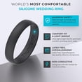 thumbnail image 2 of ThunderFit Unisex Silicone Wedding Rings, Rubber Engagement Bands, Variety Multipack 1,4,7, 2 of 6