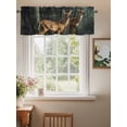 thumbnail image 2 of Forest Deer Curtain Valances for Windows, Farmhouse River Vintage Elk Kitchen Valance Window Treatment, Light Filtering Block Curtains for Bathroom/Bedroom/Living Room 42'' x 12'', 2 of 9