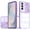 Purple, variant on TJS for Samsung Galaxy S25 FE Phone Case, Slide Camera Cover Full Body Bumper Protective Clear Cover for Galaxy S25 FE (Purple)