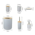 thumbnail image 3 of SSZMDLB under $5 Bathroom Set, 6 Piece Bathroom Accessory Collection with Soap Dispenser, Toothbrush Holder, Trash Can, Toilet Brush, Tumbler Cup, Soap Dish for Complete Bath Organization, 3 of 6