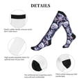 thumbnail image 5 of Lsque Skull flower crystal Pattern Sport Compression Socks for Men & Women 15-20 mmHg Knee High Nurse Pregnant Running Medical and Travel Athletic, 5 of 6