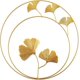 thumbnail image 5 of 3 piezas de esculturas de pared de hierro de metal, hojas de hierro, decoraciones de hojas de ginkgo y decoración de palmeras de pared, decoración de pared redonda para colgar en la pared para el hoga, 5 of 5