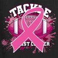 thumbnail image 5 of Wild Bobby Tougher Than Cancer Football Paint Splatters US Flag Breast Cancer Awareness Women Graphic Tee, Black, Small, 5 of 5