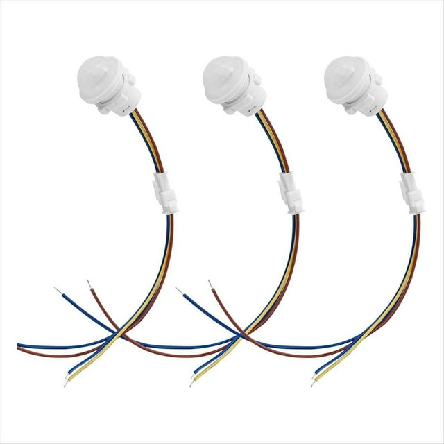 Interruptor de Luz con Sensor de Movimiento de 3 Paquetes, Interruptor de Detección Inteligente con Sensor PIR, Interruptor de Luz Inteligente para Montaje en Techo o Pared