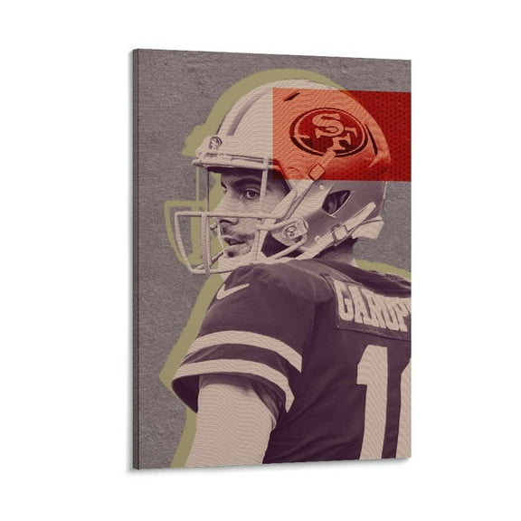 Jimmy Garoppolo Art Posters Canvas Poster Wall Art Picture Prints Hanging Photo Gift Decor Home Posters Artworks 24x36inch(60x90cm)