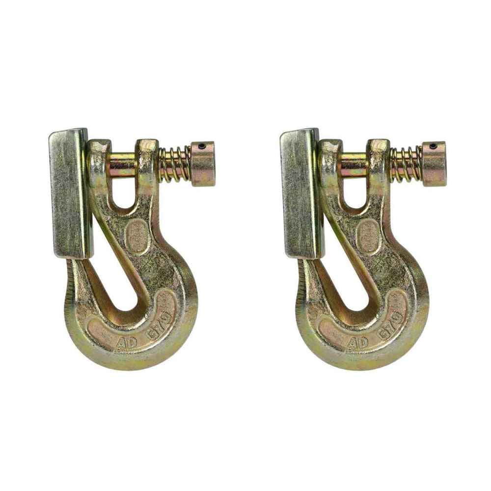 3/8" Clevis Grab Hook with Latch Grade 70 2 Pack