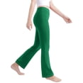 thumbnail image 3 of Jalioing High Waist Leggings for Girls Flare Leg Stretchy Dance Tights Pants Toddler Kids Cute Yoga Leggings, 3 of 7