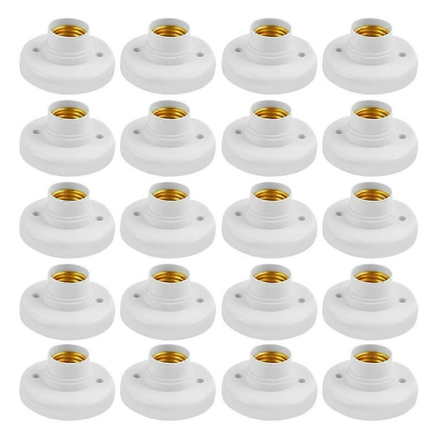 E27 Screw Cap Socket White Ceiling Light Lamp Bulb Fixing Base Stand