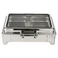 thumbnail image 5 of TFCFL 9L Electric Chafer Heating Chafing Dish Food Server Buffet Stove Square Double Compartment, 5 of 15