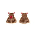 thumbnail image 2 of BemeyourBBs Toddler Baby Girl Gingerbread Man Dress Christmas Outfit Square Neck Flying Sleeve Bow A-Line Tutu Dress, 2 of 9